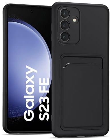 CoolGadget Handyhülle mit Kartenfach für Samsung Galaxy S23 FE Schwarz