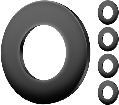 BOUMVID Rondelle Piatte M22 x 40 mm, 5 Pezzi Rondelle O Ring Nero, Rondella di Rotonda Distanziatore, Acciaio al Carbonio Rondella Metallo Distanziali per Riparazioni a Casa Viti Filettate