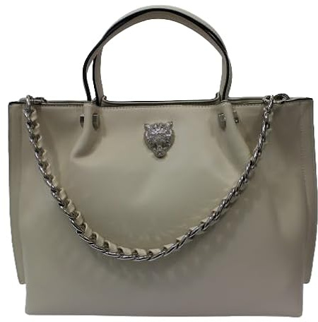 Plein SPORT Unisex Tote Devon Handtasche, Milk