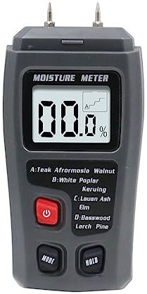 dijiusidy Holz Feuchtigkeitsmesser Handheld Baumdichte Protokoll Hygrometer Holzfeuchtedetektor Feuchtigkeitstester Automatische Abschaltung