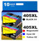 405XL Multipack Kompatibel für Epson 405 XL Druckerpatronen für Workforce Pro WF-4820 WF-3820 WF-4830 WF-7840 WF-7830 WF-3825 WF-4825 WF-7835 (10PACK 4 Schwarz, 2 Cyan, 2 Magenta, 2 Gelb)