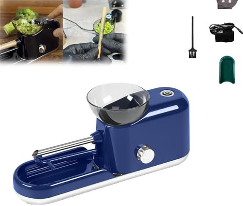 YOHFRFGX The Za Machine, 2024 New TheZaMachine, The Za Roller, Za Rolling Machine, Electric Cigarette Rolling Machine, Automatic Portable Herb Grinder 8mm Tube (Blue,8.0/6.5 Tube)