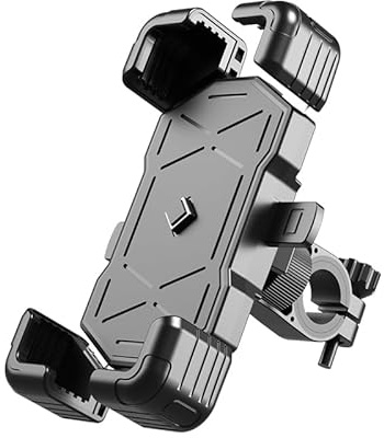 QYCJKL Porta Cellulare Moto per Triumph Bonneville T120 Street Bike, Supporto Telefono Moto Antivibrazione, Porta Telefono Moto Rotazione 360°, Portatelefono per 4,7-7,2 Smartphone,A-Black