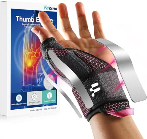 Fitomo Daumenbandage, 2-in-1 für Tenosynovitis von De Quervains, Arthritis, Klickfinger, Sehnenscheidenentzündung, Schmerzlinderung im Karpaltunnel, Daumenverstauchung