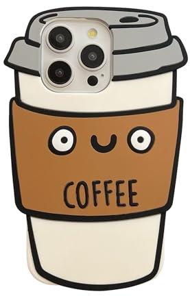QoKcoahn Case for iPhone 11,Funny 3D Cartoon Black Coffee Cute Kawaii Soft Silicone Shockproof Protector Women Girls for iPhone 11