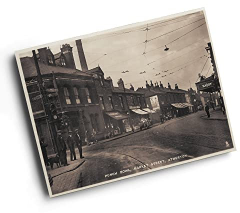 A3 PRINT - Vintage Lancashire - Punch Bowl, Market Street, Atherton