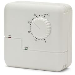 Analoger Thermostat warm/kalt. Weiß