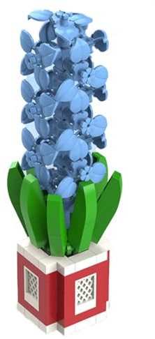 Bloques de construcción con pinzas, bloques de flores, no compatible con Lego, plantas bonsai, decoración de habitaciones, manualidades, regalos creativos para niñas de 8 a 16 años, jacinto