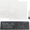 128 Pcs Silicone Nail Art Typing Stickers, with Cleaning Brush, Long Nail Keyboard Cover, Reusable Adhesive Protective Nail Stickers for Laptop,PC,Desktop,Keyboard Bubbles for Long Nails，Hemispherical