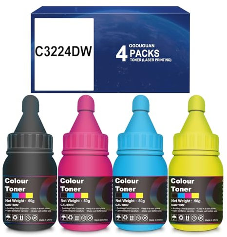 Toner C3224 C3224dw (50g) für Lexmark C3224 C3326 MC3224 MC3326 C3224dw C3326dw C3426dw MC3224adwe MC3224dwe MC3224i MC3326adwe 3326i MC3426adw Drucker (BK/C/M/Y)