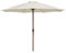 JJ. Parasol droit rond effet bois Ø300cm Parasol droit Ø3 m Ouverture avec manivelle Toile professionnelle 240g/m2 renforcée résistante aux UV Beige ivoire