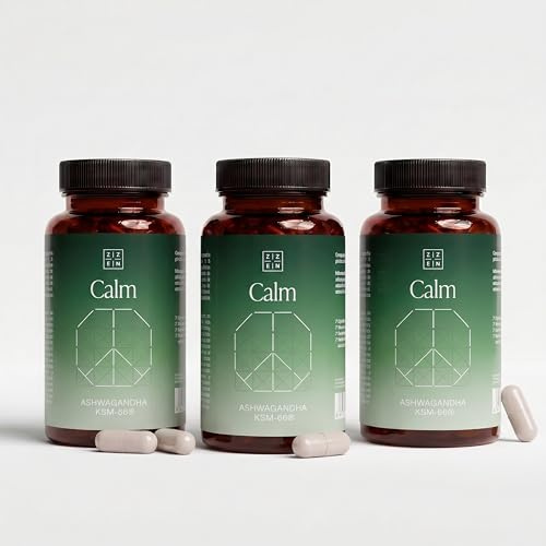 ZZEN Calm | Ashwagandha KSM-66, Extracto de Azafran y Melissa | Nootrópico y Adaptógeno Natural para Mejorar Estado de Ánimo, Equilibrio Mental y Reducir Cortisol, Estres y Ansiedad