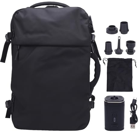ViaGasaFamido Zaino Viaggio Sottovuoto 56L Pompa a Vuoto Espandibile per Laptop per Flight Business