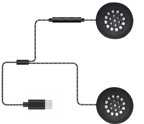 INSEOWI Stereo Bike Helm Headsets Kopfhörer Mit Geräuschfilterung USB C Schnelles Anschluss 120 cm Kabel Für Stadtpendelmotorräder Helme Headsets Mit Geräuschstündung