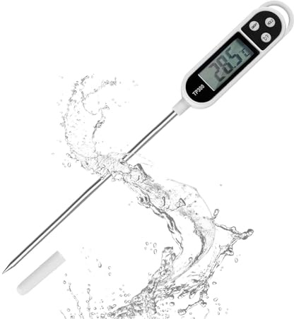 AYMBH Digital Instant Read Meat Thermometer TP300 Instant Read Meat Temperature with Long Probe Waterproof High Accuracy, Backlight Display, Auto-Off, ℃/℉ Switch for Kitchen, BBQ, Grill, Oil & Cooking