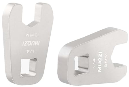 pistro Lot de 2 Clés à Fourche à Pied-de-Biche 8mm pour Clés Dynamométriques 1/4, Outil de Réparation Vélo Route et VTT, Réglage Poignées Frein et Vis Durite