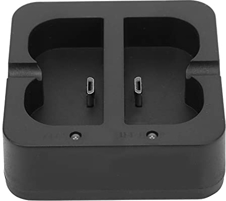 TOPINCN Dubbel Dörrklocka Batteriladdare Bekväm Videobatteriladdare för Dörrklockaägare med Dual Port Black