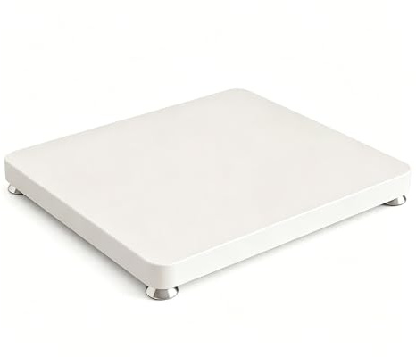 Holz Lautsprecher Plattform mit Vibrationsdämpfung, Audio Stand for Verstärker, Subwoofer und Studio Monitor, Basis for HiFi Heimkino Desktop(White,30x30cm)