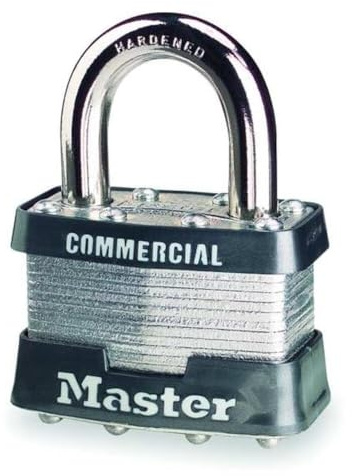 Master Lock 1KA-2081 Vorhängeschloss aus laminiertem Stahl, gleichschließend, 6 Stück