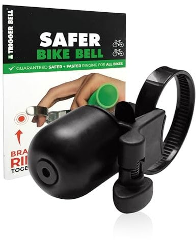 Trigger Bell v6 - Die einzigartige und sichere Messing Fahrradklingel - Klingeln Sie beim Bremsen, Drehen und Gangwechsel bei voller Kontrolle und auf Allen Fahrrädern