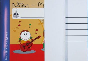 Noten-Malbuch DIN A 4 quer 1 System