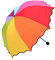 HOUTBY Groß Regenbogen Regenschirm Leicht Golfschirm Halb-Automatik Faltbar Taschenschirme Partnerschirm Regenbogen