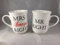 FINE China Set of 2 Mugs MR Right and MRS Always Right