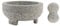 Farberware 5216415 Molinillo profesional de granito molcajete de piedra de mortero y mortero, acero inoxidable, marrón|gris|beige