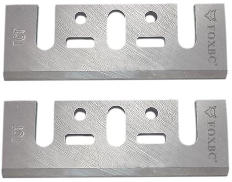 FOXBC Lames de raboteuse en carbure TCT de 3-1/4 pouces 82 mm de remplacement pour Makita N1900B, KP0810, XPK01, DeWalt D26676, DW6655, Ryobi et la plupart des raboteuses portatives