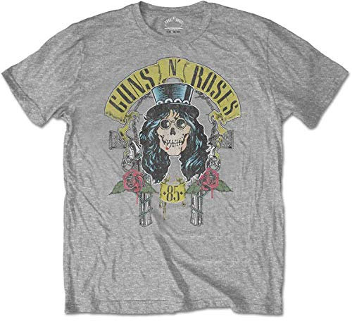 Guns N' Roses Herren Slash '85 T-Shirt, Grau (Grey Grey), XX-Large