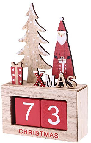 BESTOYARD Dauerkalender Holz Weihnachten Adventskalender Weihnachtsbaum Nikolaus Xmas Weihnachten Tisch Deko