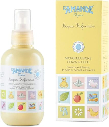 L'AMANDE - Parfümiertes Wasser für Kinder und Babys, feuchtigkeitsspendendes und beruhigendes Körperspray, ohne Alkohol mit Reisextrakt, erfrischende Lotion für empfindliche Haut - Enfant, 150 ml