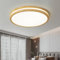Style home 96W LED Deckenleuchte Holz Deckenlampe, Ø50x6cm, dimmbar mit Fernbedienung,moderne runde Leuchte für Wohnzimmer Schlafzimmer Büro Küche Flur(Holz)
