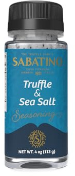 Sabatino Tartufi, Truffle Salt Seasoning ShakerAll Natural Gourmet Sicilian Sea SaltKosher NonGMO 113 g