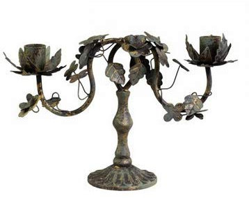 Chic Antique Kerzenständer m. Blättern