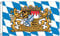 Stormflag Bayern Flagge 3x5ft Bavaria Flag 90cmx150cm Polyester 90g mit Ösen mit Doppelnadel genäht.