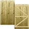 Premier Garden Supplies Garden Gate Height: 6ft (180cm High) Feather Edge Fully Framed Flat Top Pedestrian Pathway Garden Footpath Gate [Width 105cm] NO HINGE PACK