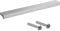 Gedotec Barre de poignée en aluminium massif | Poignée de tiroir en argent | Angle | Poignée de meuble design pour tiroirs de longueur : 600 mm | Poignée de porte d'armoire | 1 pièce