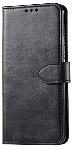 GIOPUEY Leder Hülle für VIVO Y52/VIVO Y72 5G, All Inclusive Flip Leder Case Cover, 3 Kartenfach Halterungs Funktion Handyhülle für VIVO Y52/VIVO Y72 5G - Schwarz