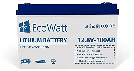 Batterie Lithium 12V-100AH LIFEPO4 FER-PHOSPHAT - ECOWATT