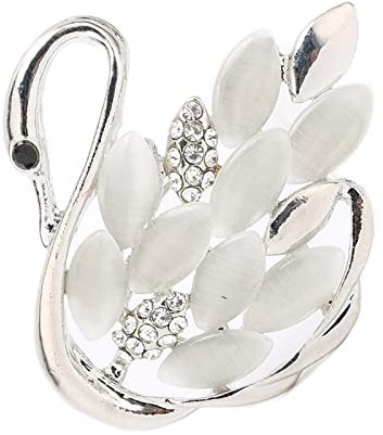 Schwan Brosche für Damen, Kristall Elegante Schwanenvogel Brosche Pins Schmuck für Damen Bankett Hochzeit Alltag,Legierung Elegante Brosche Zubehör Kleidung Dekoration für Frauen