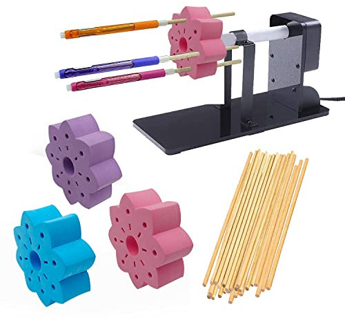 Epoxy Glitter Pen Turner Attachment, Pen Turner Adapter to Hold Pens, 28set Glitter Epoxy Pen Holder for Cup Turner DIY Craft Epoxy Resin Pen Making Supplies Fits for Tumbler Pen Turner Starter kit