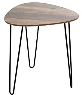HAKU Beistelltisch Eiche schwarz MDF Metall Couchtisch klein - Maße: B 40 x H 43 x T 40 cm Style: Modern