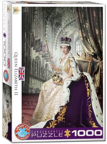 empireposter Königin Elisabeth II - 1000 Teile Puzzle Format 68x48 cm + Deluxe 3er Set Puzzle Zubehör