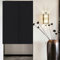 Surwin Couleur Unie Rideau de Porte Japonais Long Tapisserie Noren en Lin Fenêtre Rideaux Panneau Tenture Tapisserie pour Cuisine Chambre Décoration de Maison (85x90cm,Noir)
