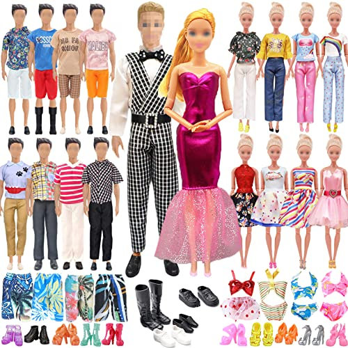 27 Stück Kleidung und Zubehör für Jungen und Mädchen Puppen 1 Anzug 5 Freizeitbekleidung Kleidung 2 Badehose, 1 Abendkleider 2 Kleider 2 Freizeitbekleidung Kleidung 2 Badeanzüge 14 Schuhe