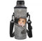 NETILGEN Insulated Water Bottle Holder Covers for Stainless Steel/Glass/Plastic Bottles,Water Bottles Carrier with Adjustable Shoulder Strap for Hiking Camping Outdoor, Linen Cloth Cat