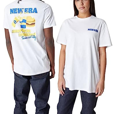 New Era Food Burger T-Shirt Herren Shirt weiß, S