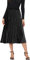 Allegra K Damen Elastischer Taillenbund Party Metallic Glänzend Akkordeon Plissee Midi Rock, Schwarz , 3XL