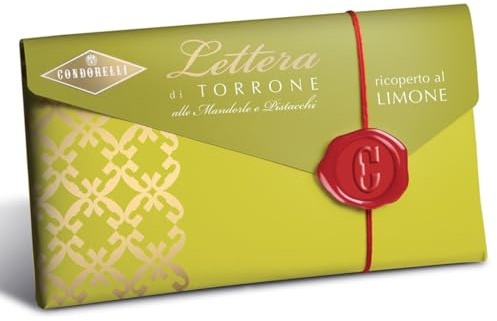 Torrone Morbido Condorelli Mandorle e Pistacchi Ricoperto Limone Confezione 150 g